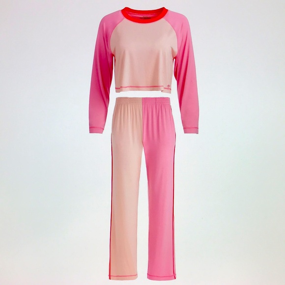 Big Feelings Paige colorblock 2pc lounge set XS New - Picture 1 of 16